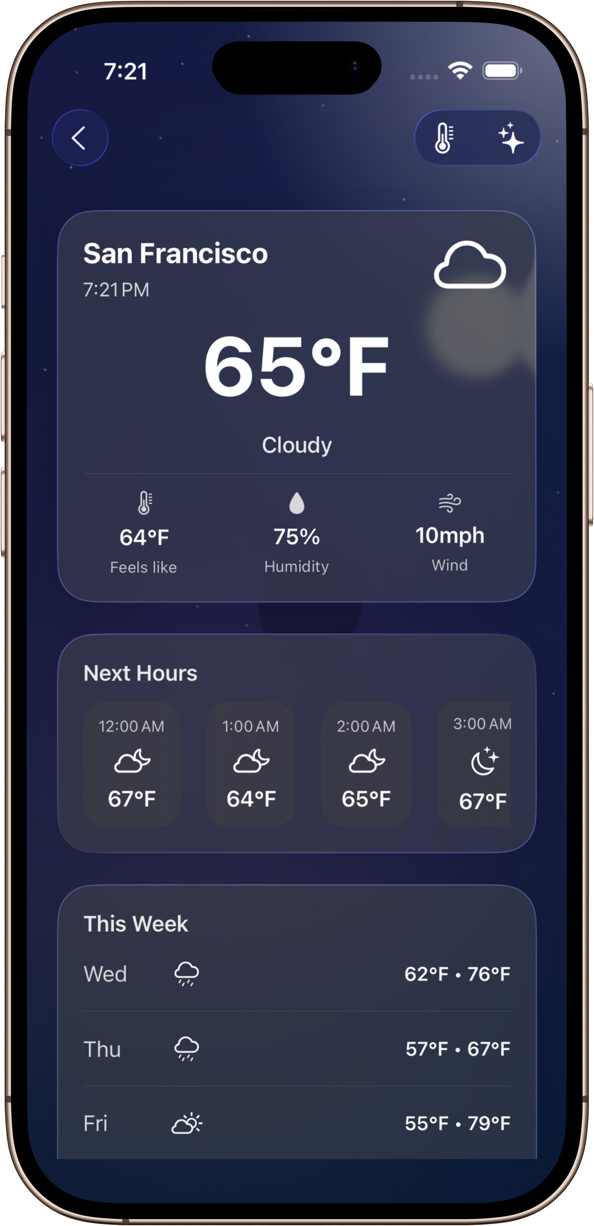 Forecast Plus App Interface